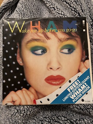 Wham! Wake Me Up Before You Go Go UK 12'' Vinyl Poster Sleeve George Michael