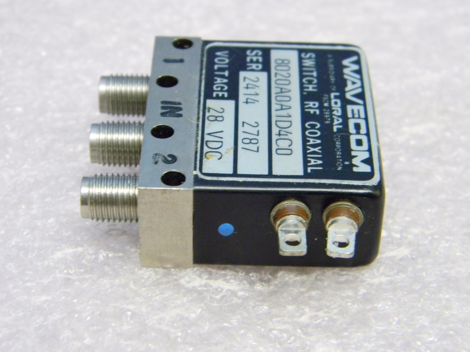 NEW Loral 8020A0A1D4C0 SMA RF Coaxial Transfer Switch SPDT