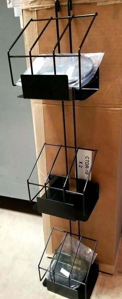 (C) (2PK) 3 Tier Kitchen Store Retail Rack Storage Organizer Hanging Black CTDR - Image 4 of 4