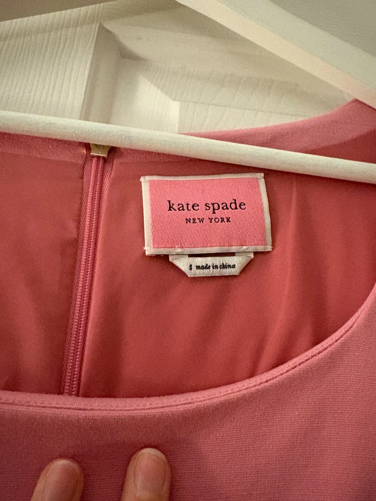 Abito Kate Spade rosa Sugar Ponte manica a sbuffo Taglia S
