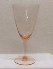 Pink Depression Wine Glass Vertical Optic Panels 8oz. 7” Mint 1930s