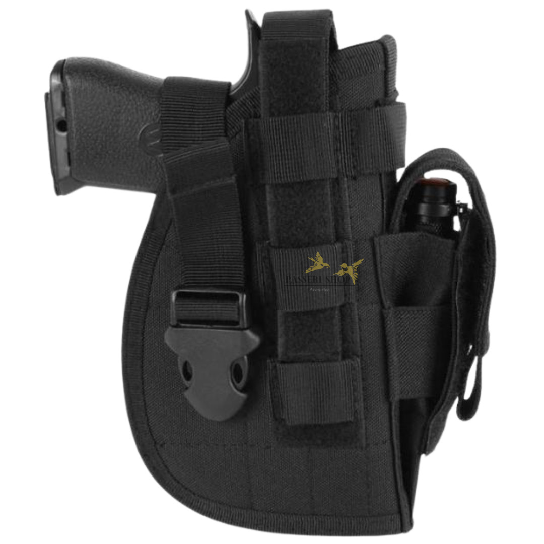 Holster universel de pistolet et revolver étui nylon noir porte-chargeur pour ceinture