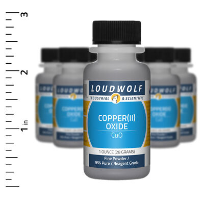 Copper(II) Oxide 10 Oz Total (10 Bottles) Reagent Grade Fine Powder USA SELLER