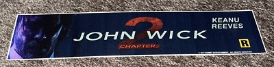 John Wick Chapter 2 Movie Theater Authentic Mylar Banner Poster Small 2.5x11.5
