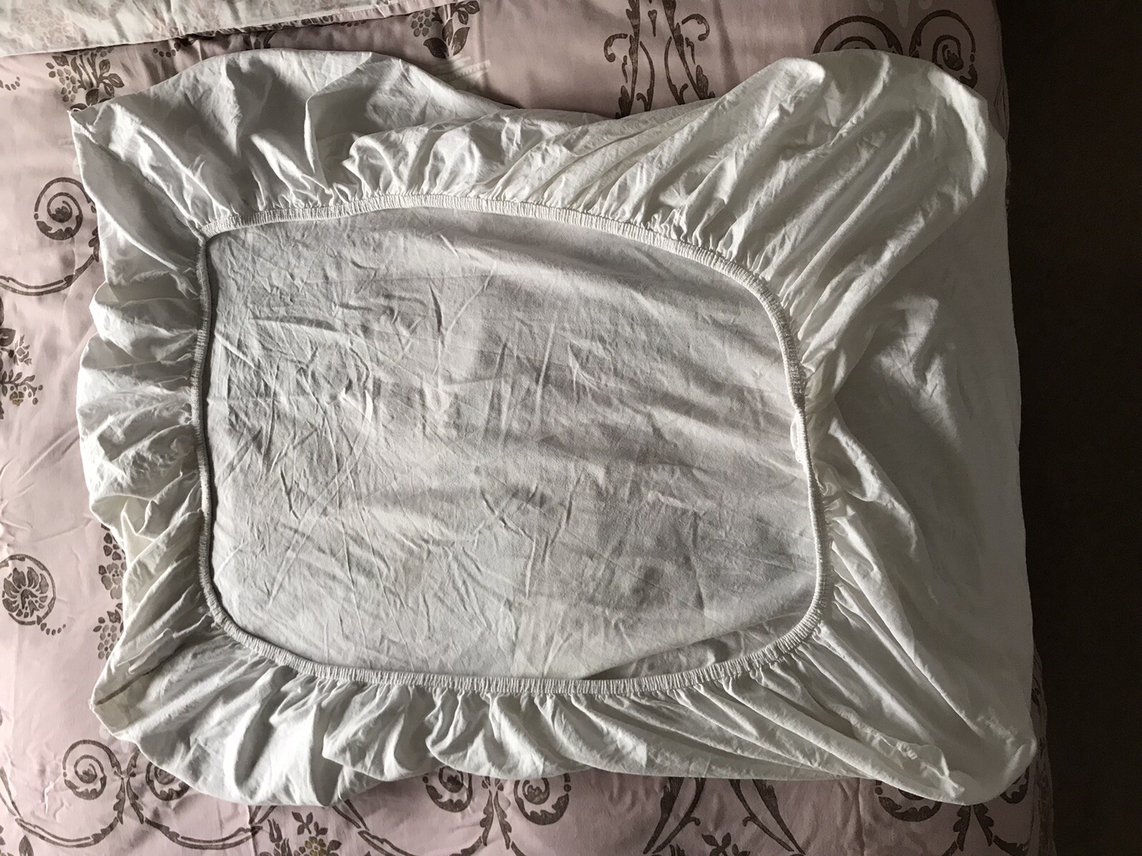 Lenzuolo con angoli per lettino bianco 91x120