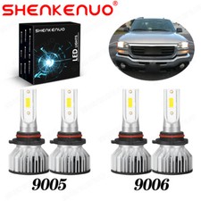 For Gmc C10 Sierra Yukon 1994-1998 Hilow Combo Led Headlight Set Bright White