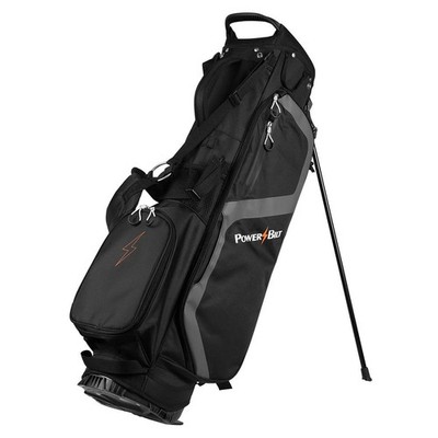 PowerBilt Dunes 4.5 Lightweight Golf Stand Bag Black Gray 4-Way Carry Bag