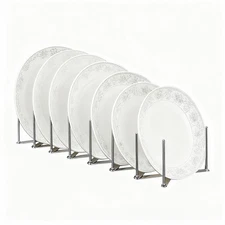 Adjustable Stainless Steel Plate Storage Rack, Space-saving Pot Lid Holder