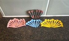 Vintage 20thC Leather Golf Tee Holder with 5 Wooden + 34 Francis Shaw Golf Tees