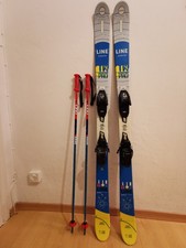 Ski Set Kinder 11-12 Jahre, LINE TwinTip, Stiefel Head Raptor60, Leki Stöcke