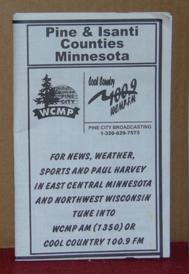 Undated  Street Map of Pine and Isanii Counties, Minnesota