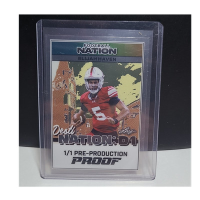 Leaf Football Nation Elijah Haven D1 1/1 Pre-Production Proof Card