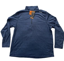 Mens Hi-Tec Performance 1/4 Zip Pullover, Blue, M
