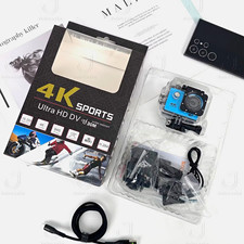 4K SPORTS Ultra HD DV Action Camera 4K Wi-Fi Waterproof 16MP Blue USB