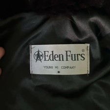 Eden Furs Black Fox Mink Fur Coat