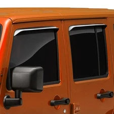 For Lincoln Town Car 81-89 Window Deflectors In-Channel Ventshade Polished Front