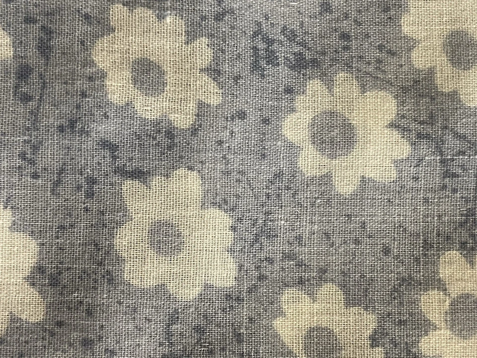 Falda de cama vintage con volantes de polvo completo azul y blanco flor mezcla de poli algodón sin hierro Foto 2 de 3