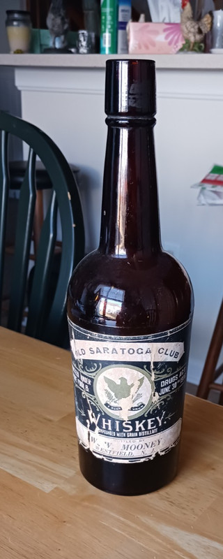 Old Saratoga Club Bottle With Label