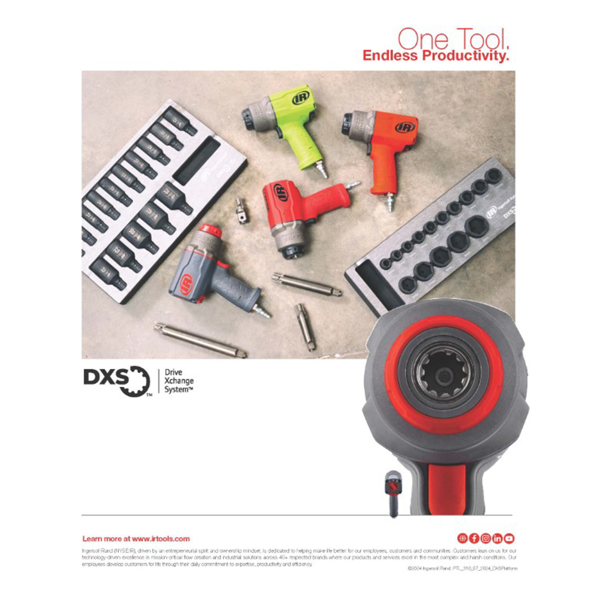Ingersoll Rand DXS2 1/2 Inch 20V Cordless Impact Wrench, 1500 ft-lb, Friction Ri