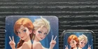 NEW! Sexy Frozen Elsa & Anna - 1 troy oz .999 Fine Silver Colorized Bar COA /100
