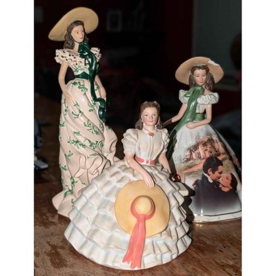 Gone With the Wind Scarlett O'Hara Figurine Lot Avon Bradford Hamilton