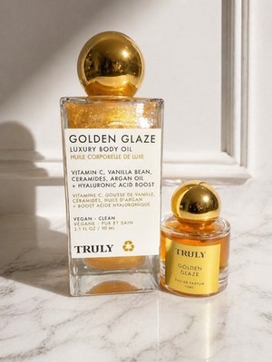 Truly Golden Glaze Body Oil + Golden Glaze EDP 10ml Dabber Perfume Glow Bundle