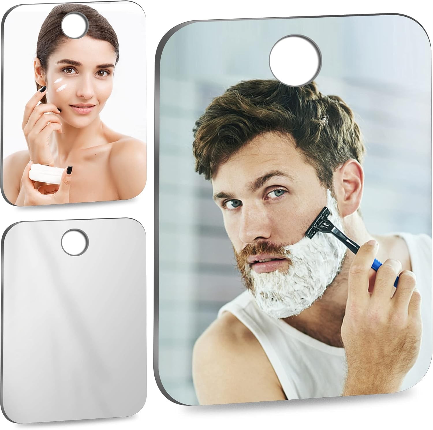 singmay Shatterproof Fogless Shower Mirror (Medium, 2-Pack, 8""x6"") 80% Cheaper