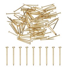 100-Pack Small Nails, 1.2mm x 20mm Brass Nails Round Head Hardware