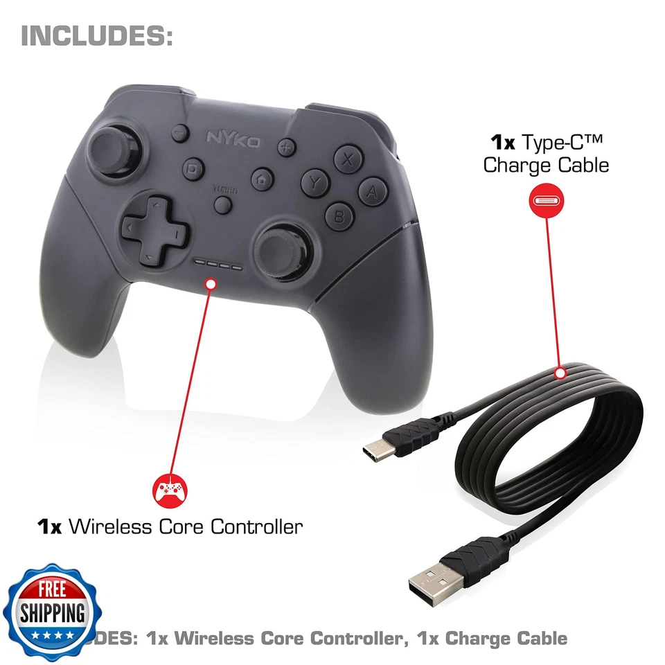 Nyko Wireless Core Controller for Nintendo Switch - Bluetooth Pro Controller  - Image 4 of 4