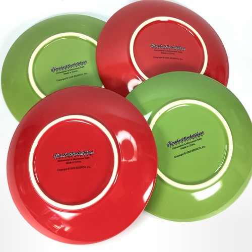 4 New Florida Marketplace Christmas Dessert Plates 6.5" Gold Joy Love Peace Noel - Picture 9 of 21