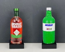 [Vol] Absolut Vodka 750ml USA Set; Wicked Inkl. Tag + Tabasco "Gluten Free"