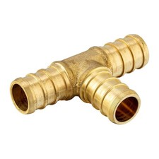 7910245 1" x 1" x 3/4" Brass Reducing Tee Lead Free F1807 - PEX B 