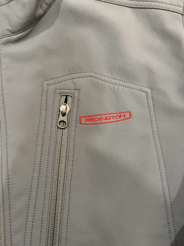 Chaqueta softshell Redington para hombre talla grande gris pesca al aire libre senderismo a prueba de viento Foto 2 de 4
