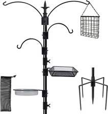 Premium Bird Feeding Station Kit, 90" X 23" Birds Feeder Pole, Planter Hanger, M