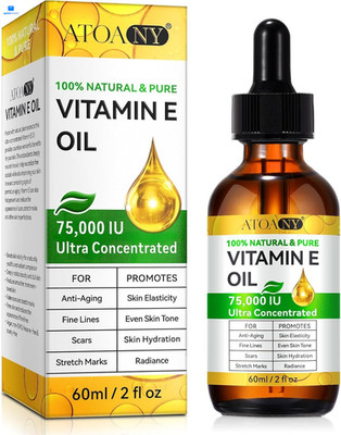 Vitamin E Oil 75,000 IU 2 Fl Oz - 100% Pure E 2 (Pack of 1) 