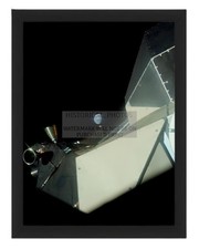 APOLLO 11 LUNAR MODULE LOOKING BACK TOWARD EARTH 1969 8X10 FRAMED PHOTO