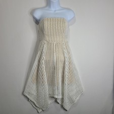 Lulus Womens XS Lenaya Strapless Midi Dress White Crochet Lace