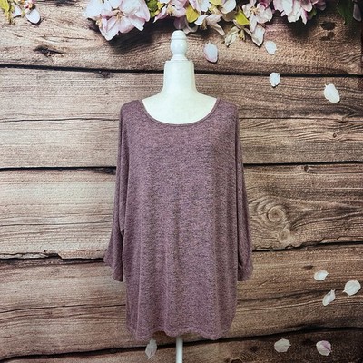 Don t Stop Believing Women s Red Knit Soft Sweater Pullover Plus 2X