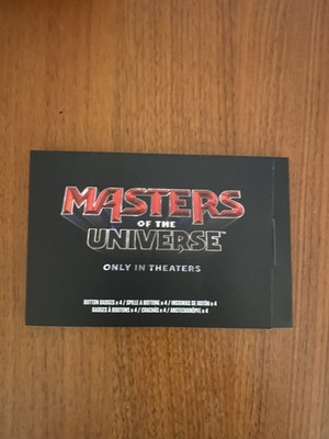 Masters of the Universe Premier Promo Pins Buttons MOTU He-Man 2026 Cinemark