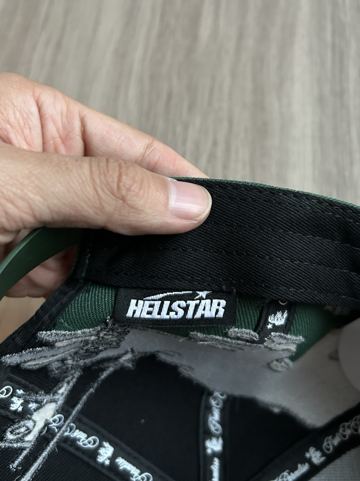 Hellstar Paintbrush Snapback Hat - Black Green - image 11