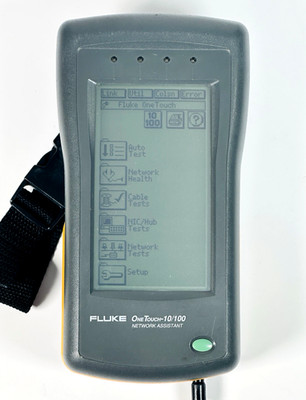 Fluke Networks OneTouch 10/100 Network Assistant with AC Adapter NEEDS BATTERY