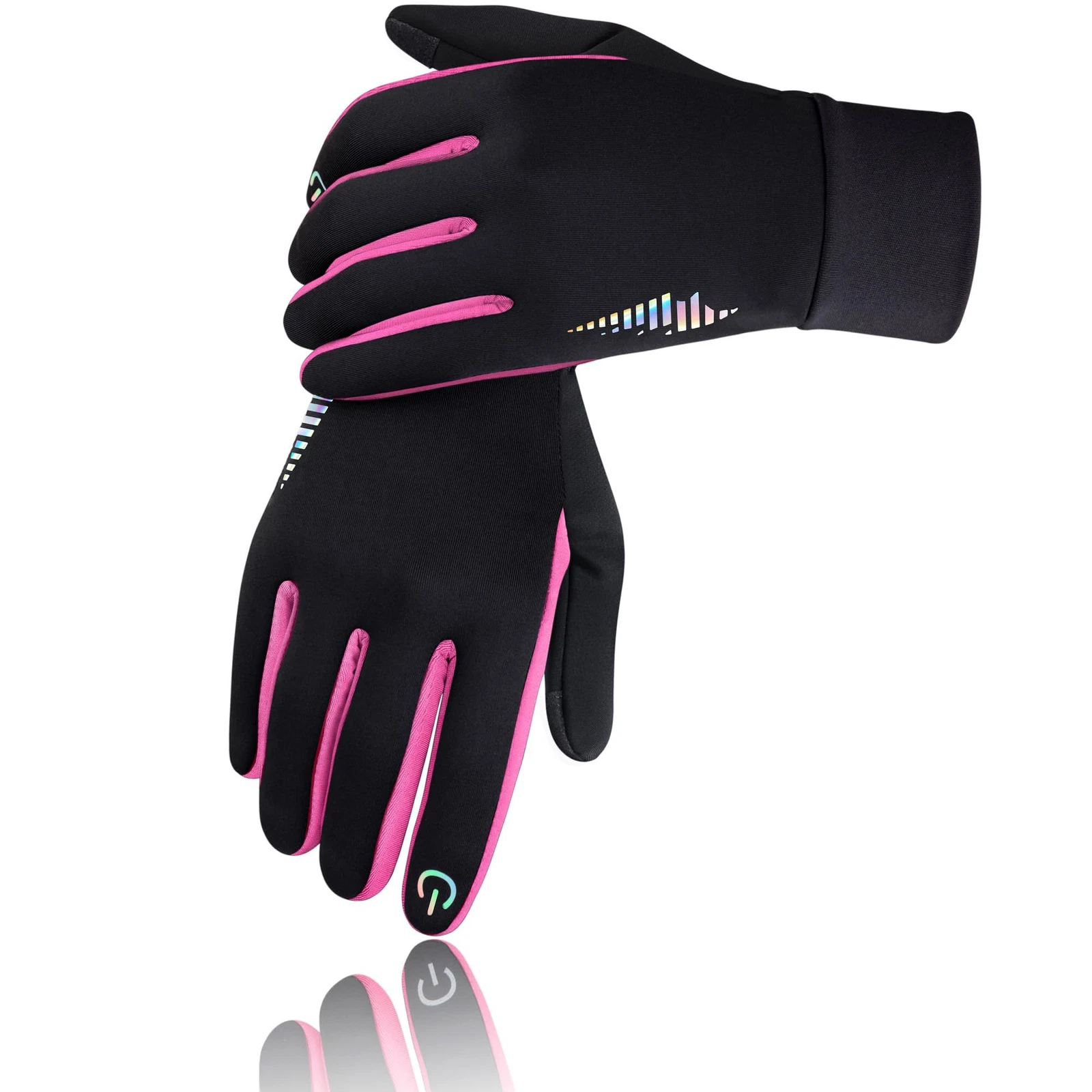 SIMARI Kids Winter Gloves with Touchscreen, Medium(6-8 years), Carmine Rose