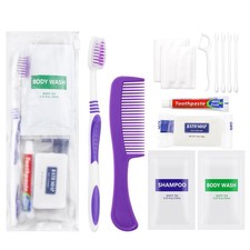 Pack of 50 Hygiene Kit, Toiletry Kit Bulk, Individually Packed, Travel Dispos...