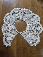 Vintage Crochet Round Collar Piece For Crafting