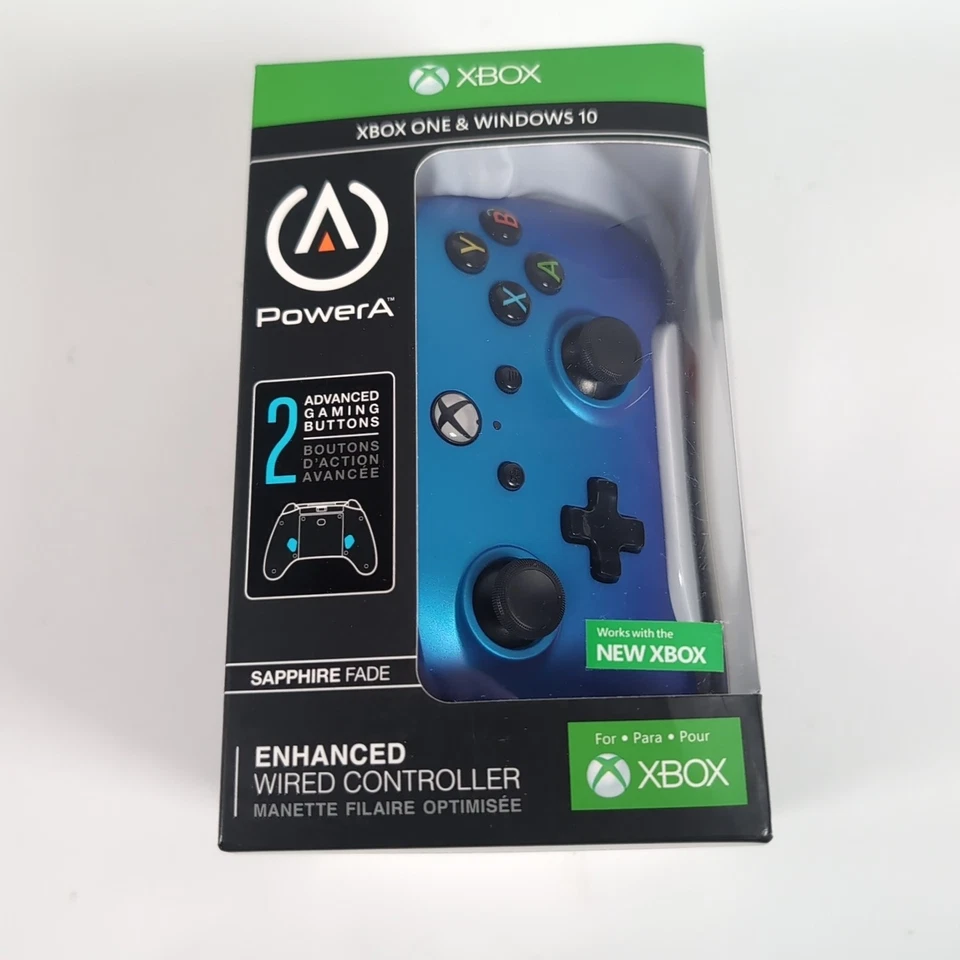PowerA Enhanced Wired Xbox One Controller - Sapphire Fade BRAND NEW - Image 2 of 4