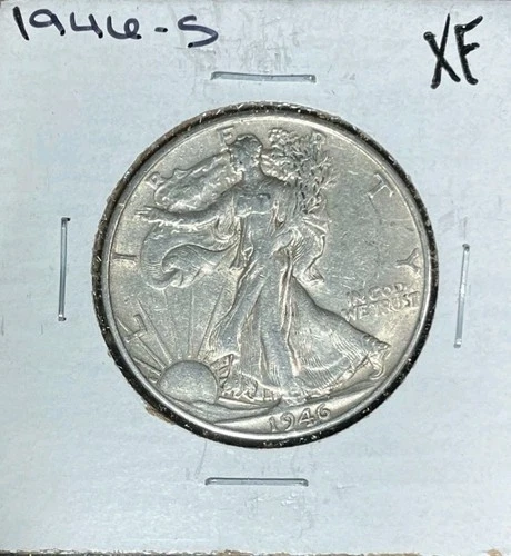 1946-S WALKING LIBERTY SILVER HALF DOLLAR~  XF  ~NICE COIN~ 90% SILVER