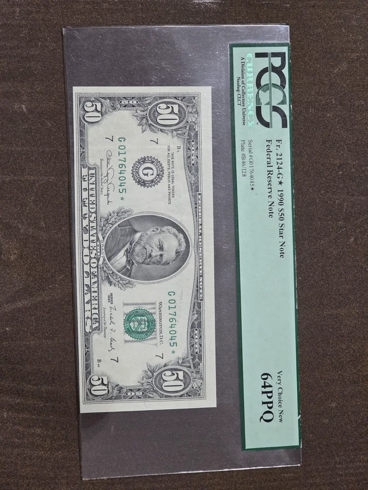1990 $50 star note graded 64PPQ   - Image 3 of 3