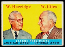 1958 Topps #300 League Presidents (William Harridge / Warren Giles) CPC, PRES
