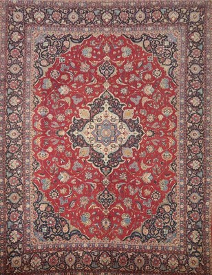 Floral Wool Large Rug 11x14 Ft Handmade Oriental Carpet