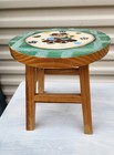 Vintage Wood Kids Teddy Bear Stool 8" Diameter, 7 3/4" High Nice Condition — photo 5